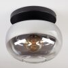 Apedo ceiling light, globe light clear, Smoke-coloured, 1-light source