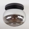 Apedo ceiling light, globe light Smoke-coloured, 1-light source