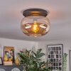 Apedo ceiling light, globe light Amber, 1-light source