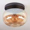 Apedo ceiling light, globe light Amber, 1-light source