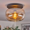 Apedo ceiling light, globe light Amber, 1-light source