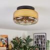 Boza ceiling light, globe light gold, clear, 1-light source