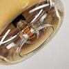 Boza ceiling light, globe light gold, clear, 1-light source