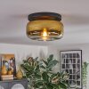 Boza ceiling light, globe light gold, clear, 1-light source