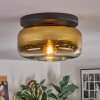 Boza ceiling light, globe light gold, clear, 1-light source