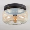 Boza ceiling light, globe light Amber, clear, 1-light source