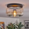 Boza ceiling light, globe light Amber, clear, 1-light source