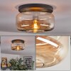 Boza ceiling light, globe light Amber, 1-light source