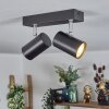 Gesteira ceiling light, ceiling spotlight chrome, black, 2-light sources