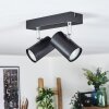 Gesteira ceiling light, ceiling spotlight chrome, black, 2-light sources