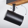 Gesteira ceiling light, ceiling spotlight Wood like finish, black, 2-light sources