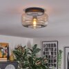 Boza ceiling light, globe light Amber, clear, 1-light source