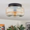 Boza ceiling light, globe light Amber, clear, 1-light source