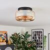 Boza ceiling light, globe light Amber, 1-light source