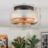 Boza ceiling light, globe light Amber, 1-light source