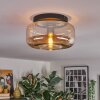 Boza ceiling light, globe light Amber, 1-light source