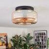 Boza ceiling light, globe light Amber, 1-light source