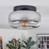 Boza ceiling light, globe light clear, Smoke-coloured, 1-light source