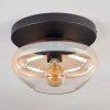 Mertola ceiling light, globe light Amber, clear, 1-light source