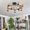 Chehalis ceiling light, globe light 76 cm Amber, 12-light sources