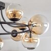 Chehalis ceiling light, globe light 76 cm Amber, clear, 12-light sources