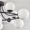 Chehalis ceiling light, globe light 76 cm white, 12-light sources