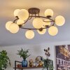 Chehalis ceiling light, globe light 76 cm white, 12-light sources