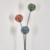 Gastor globe light, floor lamp blue, green, coppery, 3-light sources