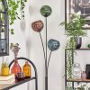 Gastor globe light, floor lamp blue, green, coppery, 3-light sources