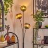 Gastor globe light, floor lamp blue, green, coppery, 3-light sources