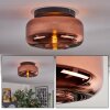 Boza ceiling light, globe light coppery, 1-light source