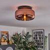 Boza ceiling light, globe light coppery, 1-light source