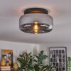 Boza ceiling light, globe light Smoke-coloured, 1-light source