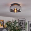 Boza ceiling light, globe light Smoke-coloured, 1-light source