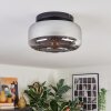 Boza ceiling light, globe light Smoke-coloured, 1-light source