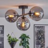 Gastor ceiling light, globe light Smoke-coloured, 3-light sources