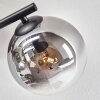 Gastor ceiling light, globe light clear, Smoke-coloured, 3-light sources