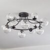 Chehalis ceiling light, globe light 76 cm clear, 12-light sources