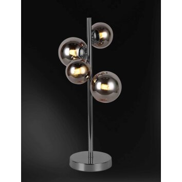 Table Lamp WOFI VILLA chrome, black, 4-light sources