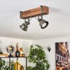 Pehefito ceiling light dark brown, grey, green, 2-light sources