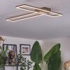 Brina ceiling light LED brown, gold, 1-light source, Remote control