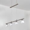 Ordan hanging light, pendant light LED matt nickel, 4-light sources