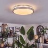 Sapioris ceiling light LED matt nickel, white, 1-light source