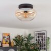 Mertola ceiling light, globe light Amber, clear, 1-light source