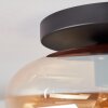 Mertola ceiling light, globe light Amber, clear, 1-light source