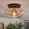 Mertola ceiling light, globe light Amber, clear, 1-light source