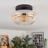 Mertola ceiling light, globe light Amber, clear, 1-light source