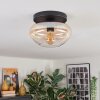 Mertola ceiling light, globe light Amber, clear, 1-light source