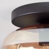 Mertola ceiling light, globe light Amber, clear, 1-light source