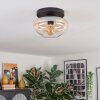 Mertola ceiling light, globe light Amber, clear, 1-light source